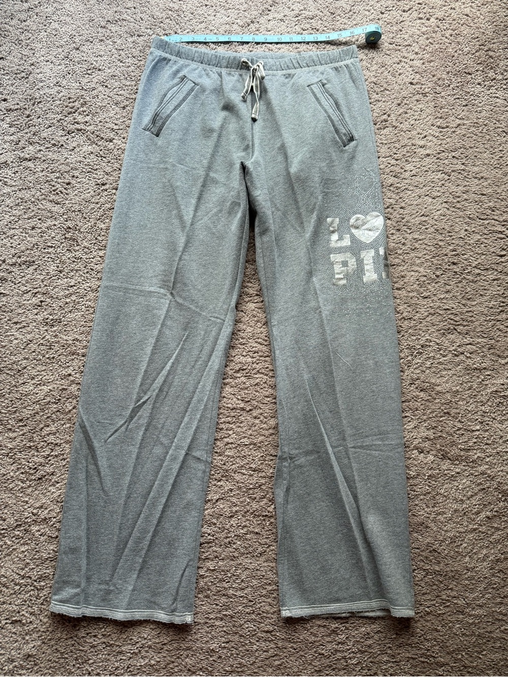 Pink Victoria’s Secret Boyfriend Pants Crystal Accent Size Medium